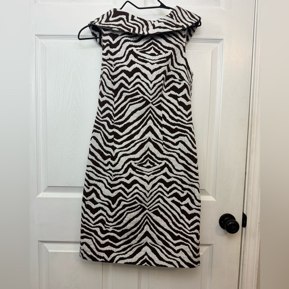 Dana Buchman Dresses & Skirts - Dana Buchman Women’s Brown and White Zebra Midi Dress Size 4